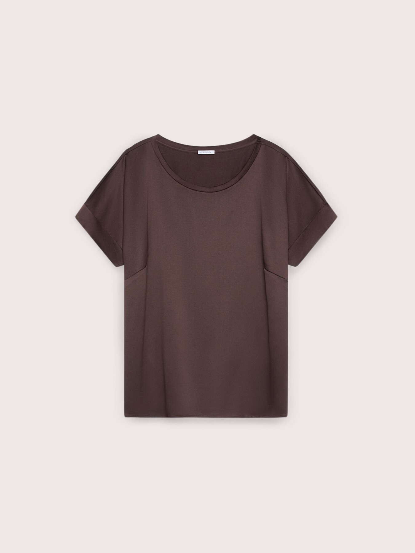 Zweifarbiges T-Shirt aus Satin und Jersey image number 4