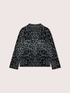 Knit jacket with animal print image number 4