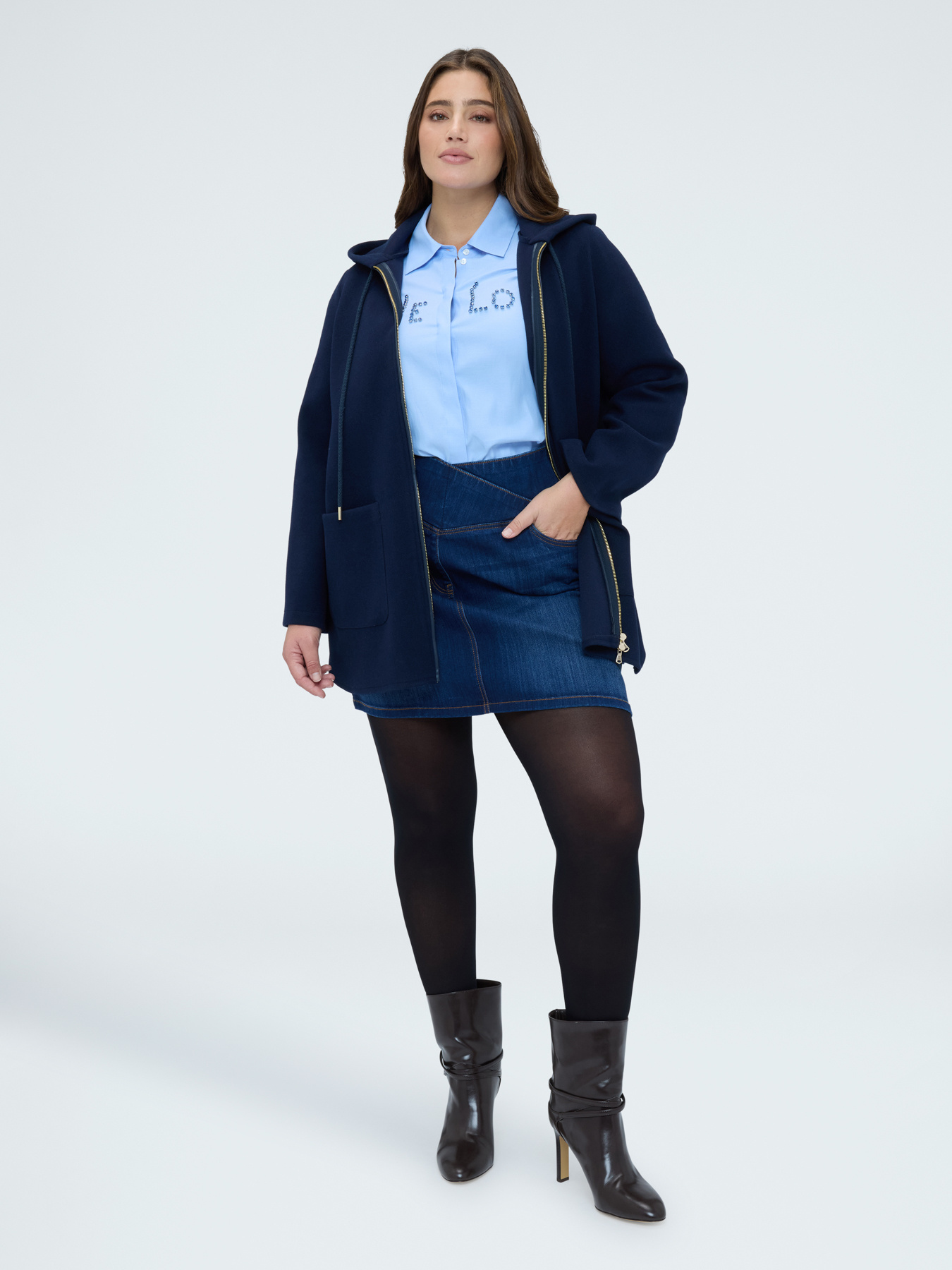 Chemise avec inscription en strass image number 2