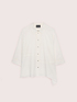 Chemise en m&eacute;lange de coton avec ourlet asym&eacute;trique image number 4