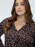 Gepunktete Bluse aus Viskose-Satin image number 0