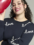 Sweater with love embroidery image number 0