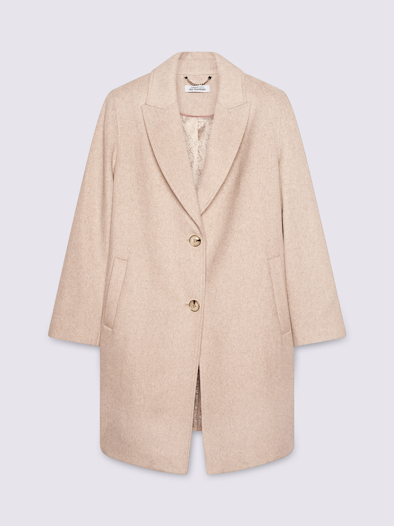 Cappotto misto lana con bottoni e collo a lancia image number 5