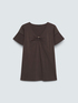 Jersey t-shirt with ring and draping image number 4