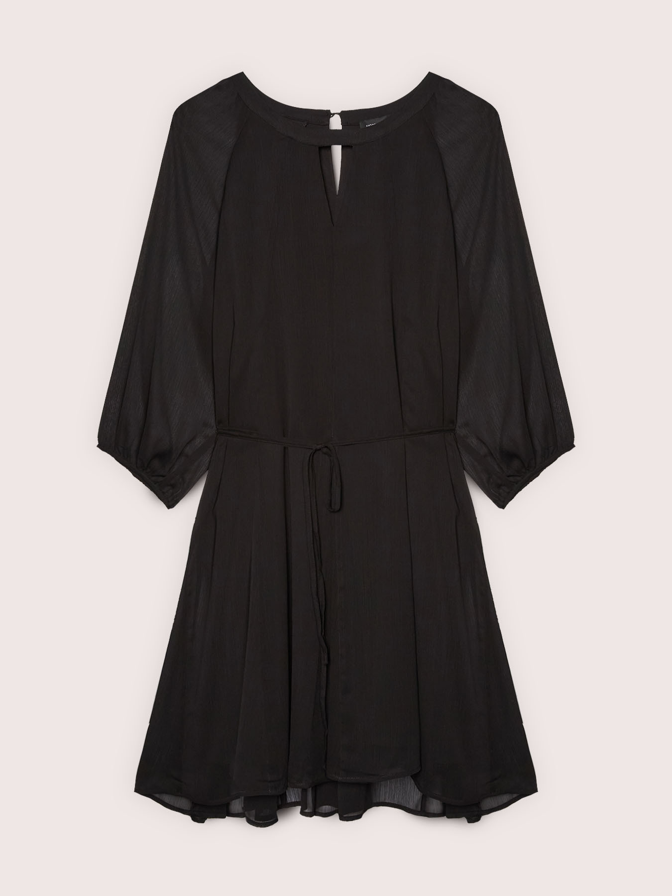 Short flared dress in georgette image number 4