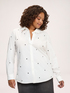 Stretch cotton shirt with all-over embroidery image number 0