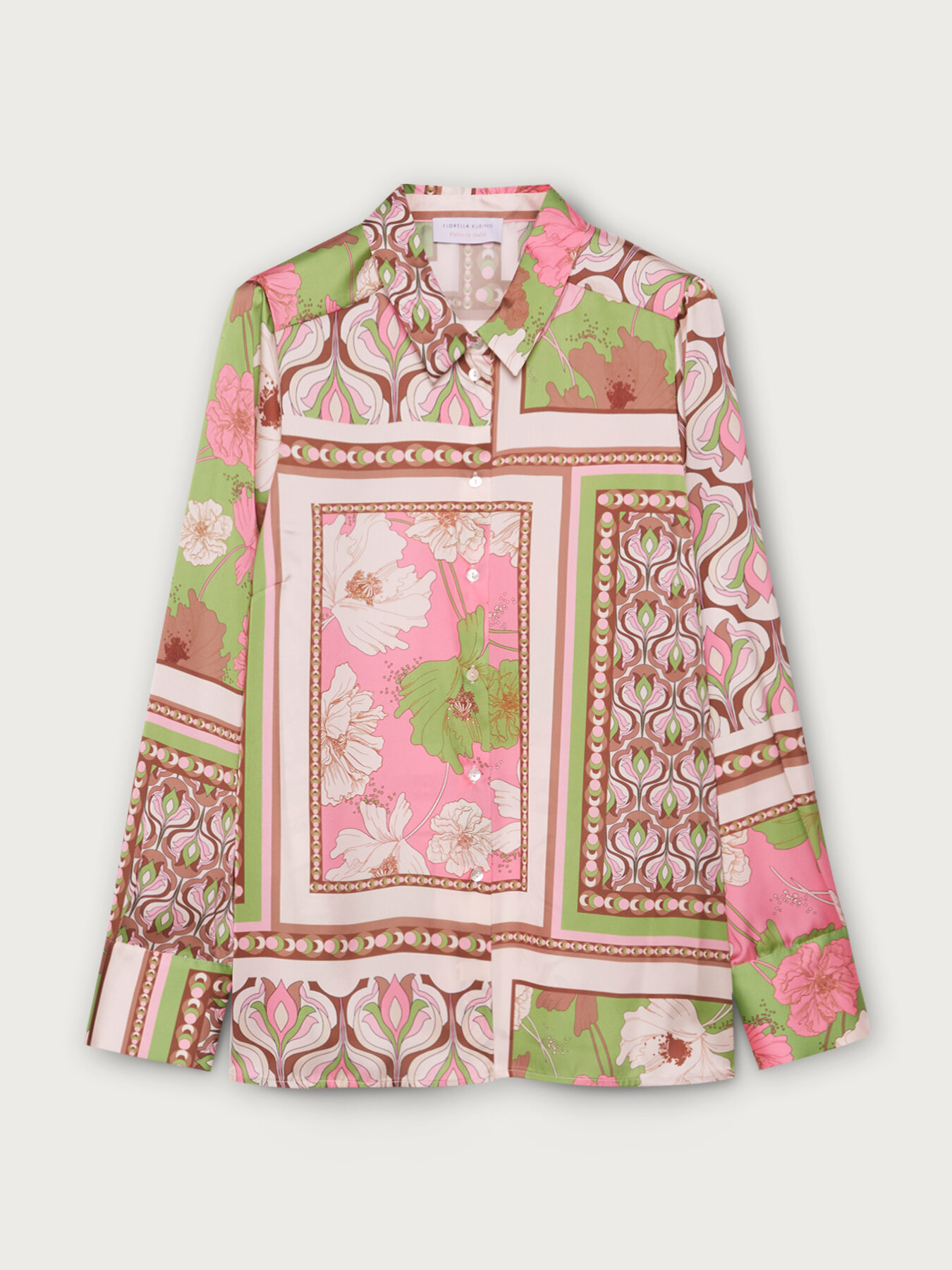 Chemise imprim&eacute;e en satin image number 3