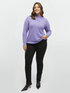 Sweater with scoop neck and buttons image number 0