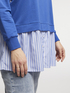 "No Size" sweatshirt with con striped inserts image number 2