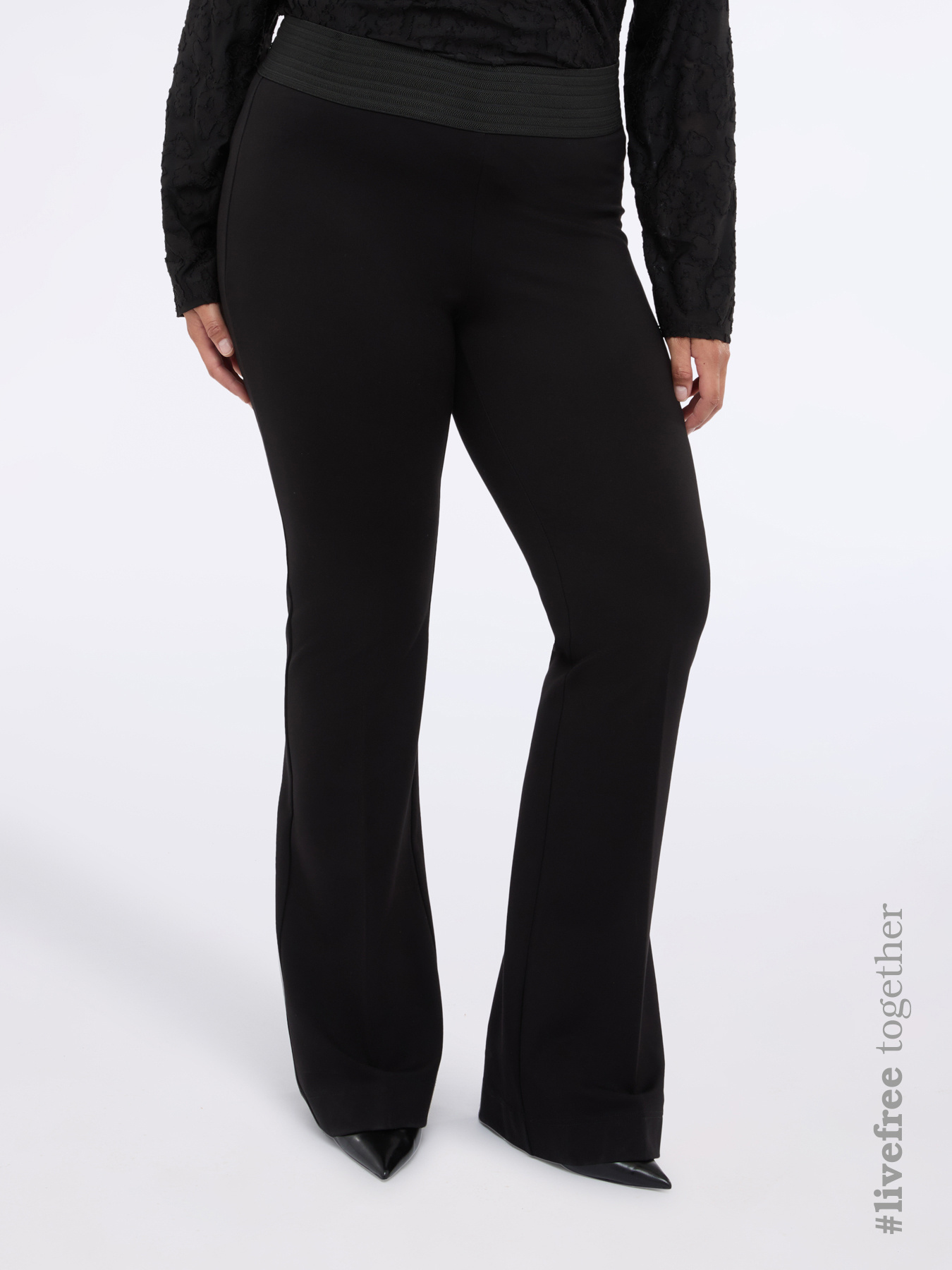 Pantalon flare en Punto Milano image number 0