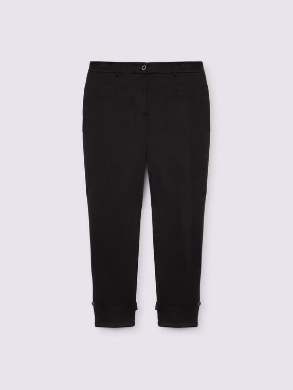 Pantaloni cropped in tessuto scuba - vista alternativa | Fiorella Rubino