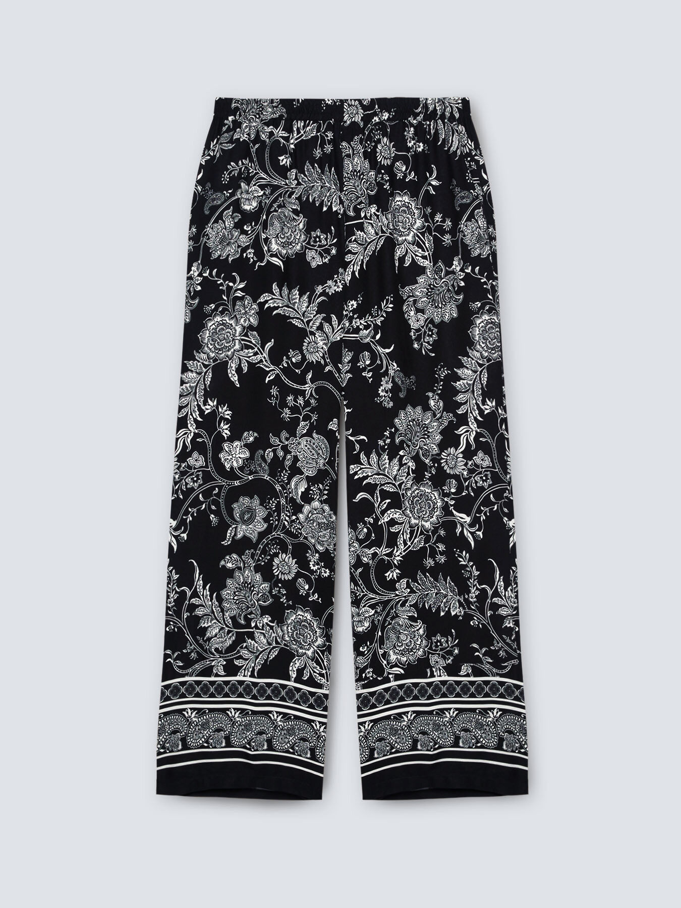 Pantalon &agrave; imprim&eacute; bandana noir et blanc image number 3