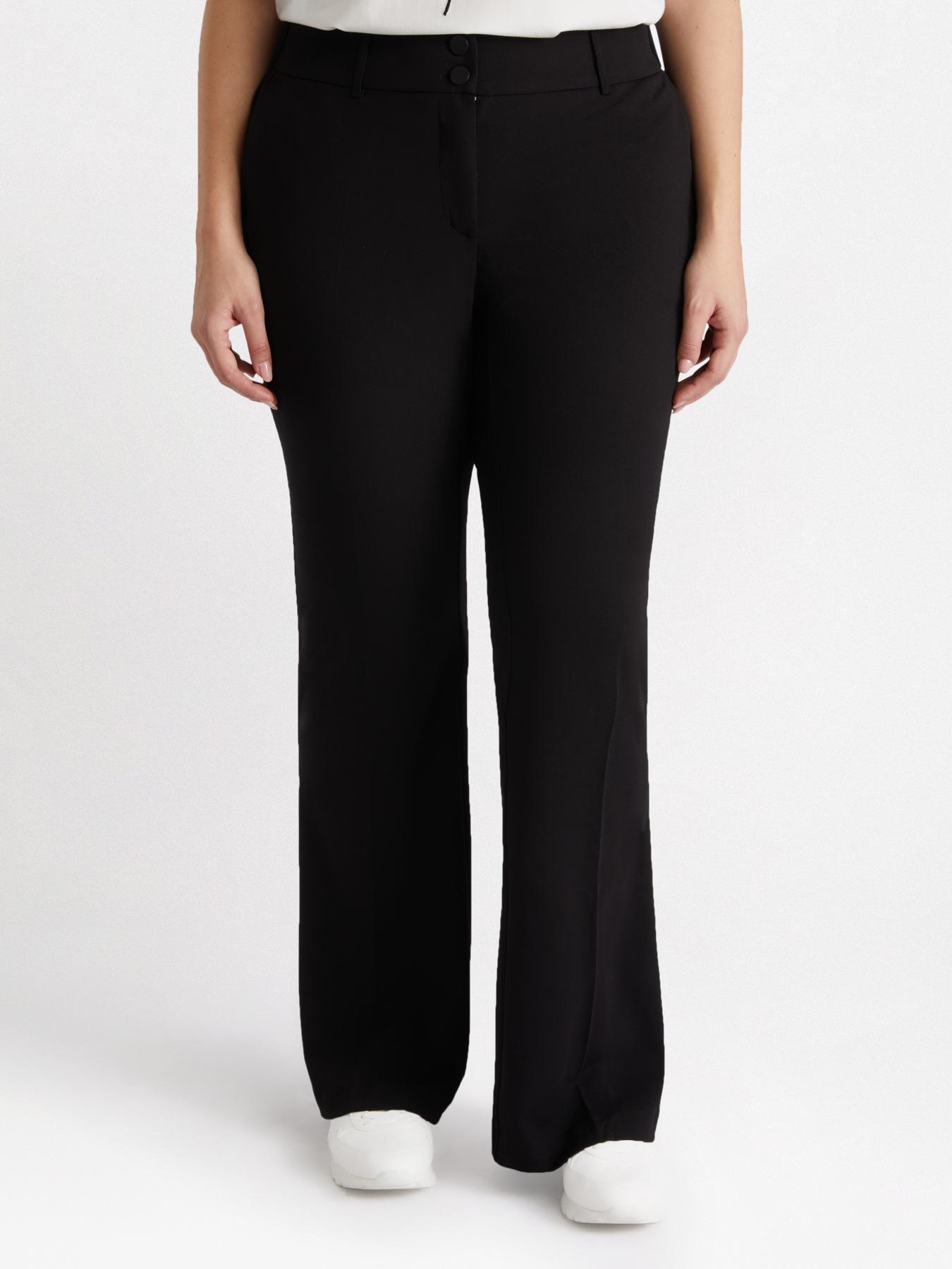 Pantal&oacute;n flare de crep&eacute; image number 3