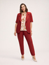 Straight leg trousers with drawstring image number 0