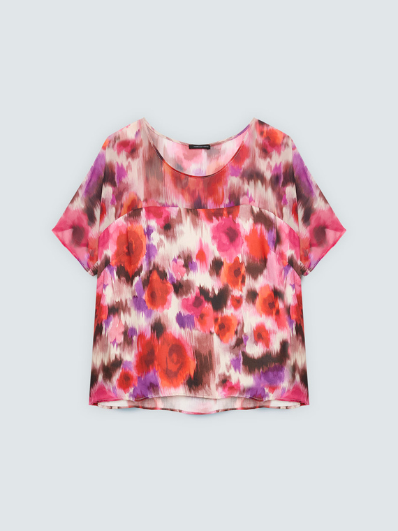Chemisier &agrave; imprim&eacute; floral en viscose