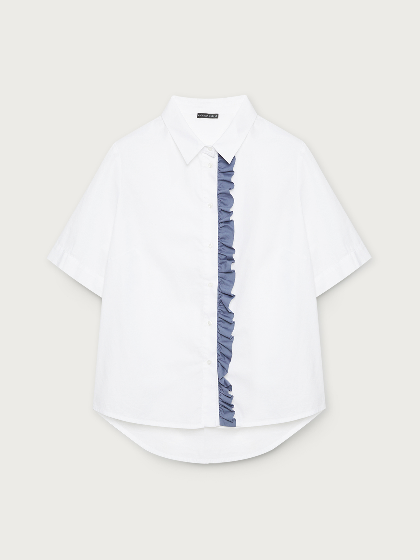 Camicia con volant a contrasto image number 3