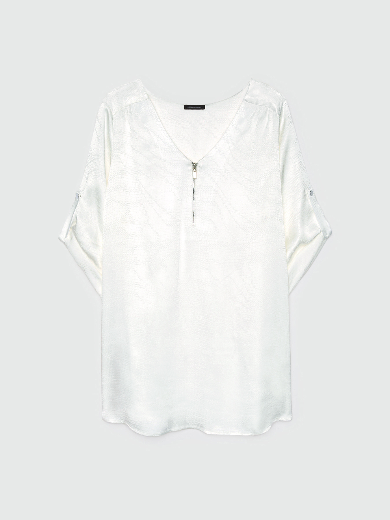 Blouse with front zip image number 4