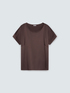 T-shirt bimaterica in raso e jersey image number 4