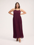 Long pleated georgette dress image number 2