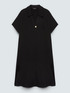 Dress with polo collar and jewel button image number 4