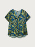 Bluse aus Satin mit Tropen-Druck image number 3