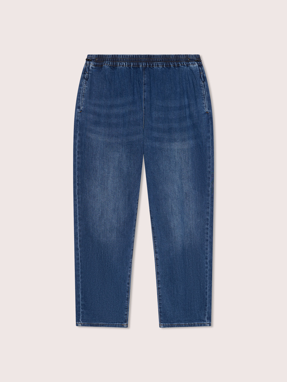 Jogger jeans with drawstring