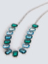 Halskette mit farbigen Kristallen image number 1