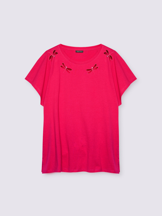 T-Shirt mit Libellen-Detail