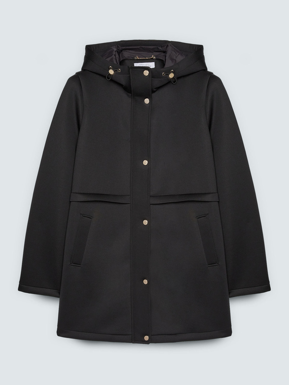 Hooded scuba jacket