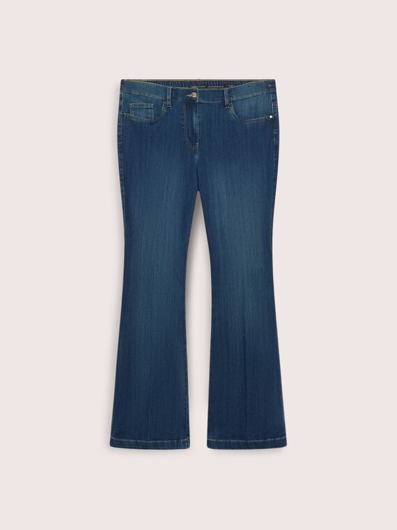 Jean Flare d&eacute;lavage bleu