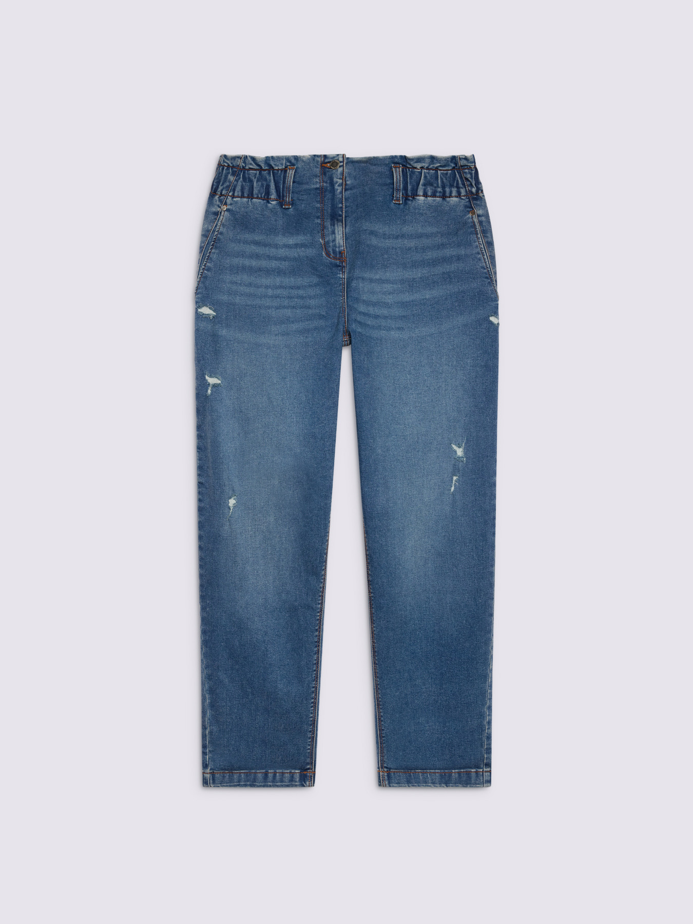 Balloon-Jeans mit kleinen Rissen image number 4