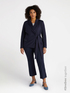 Blazer with side fastening and beads on the pockets image number 0
