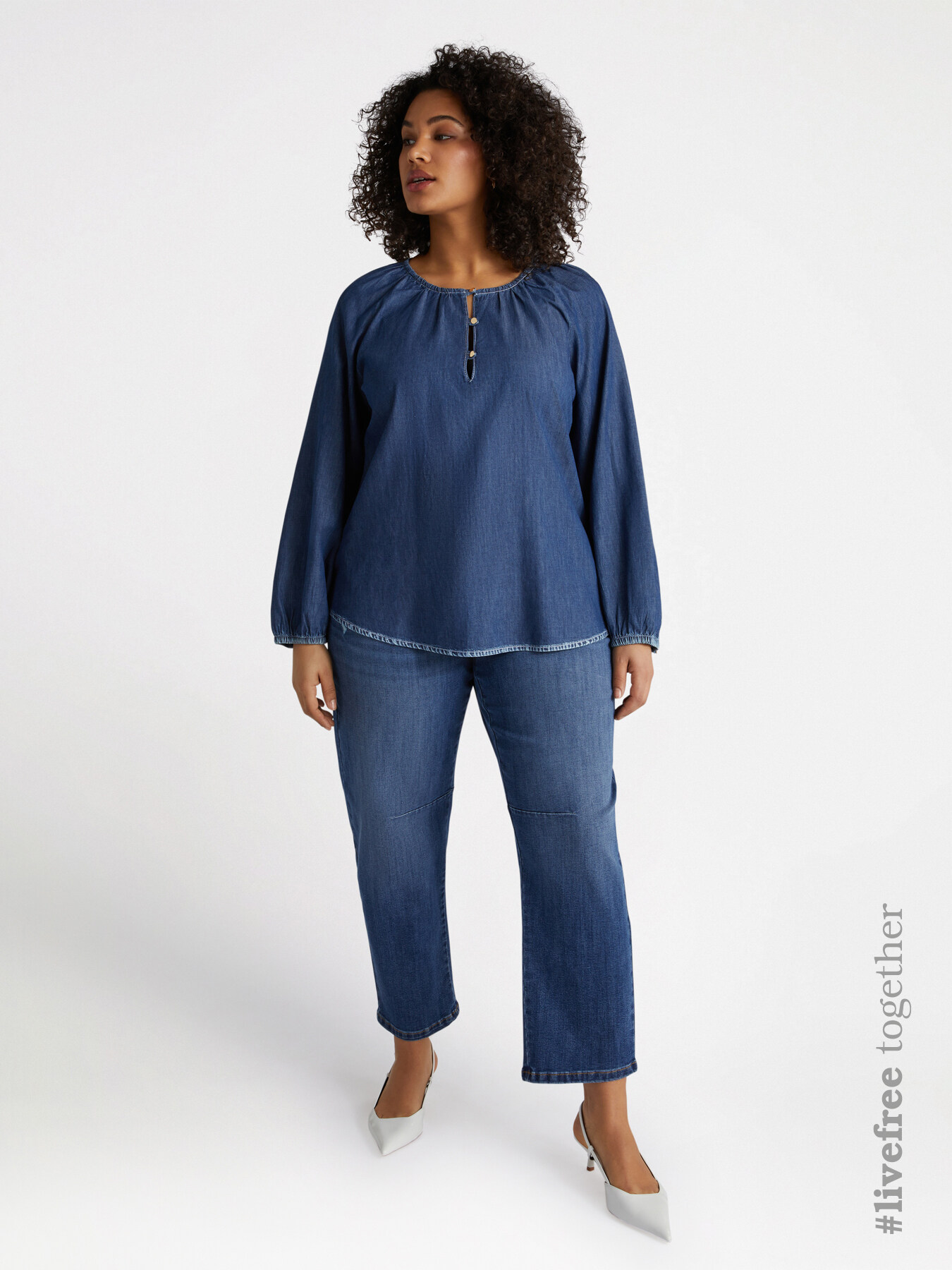 Denim blouse image number 0