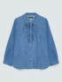 Denim shirt with ruffles image number 5