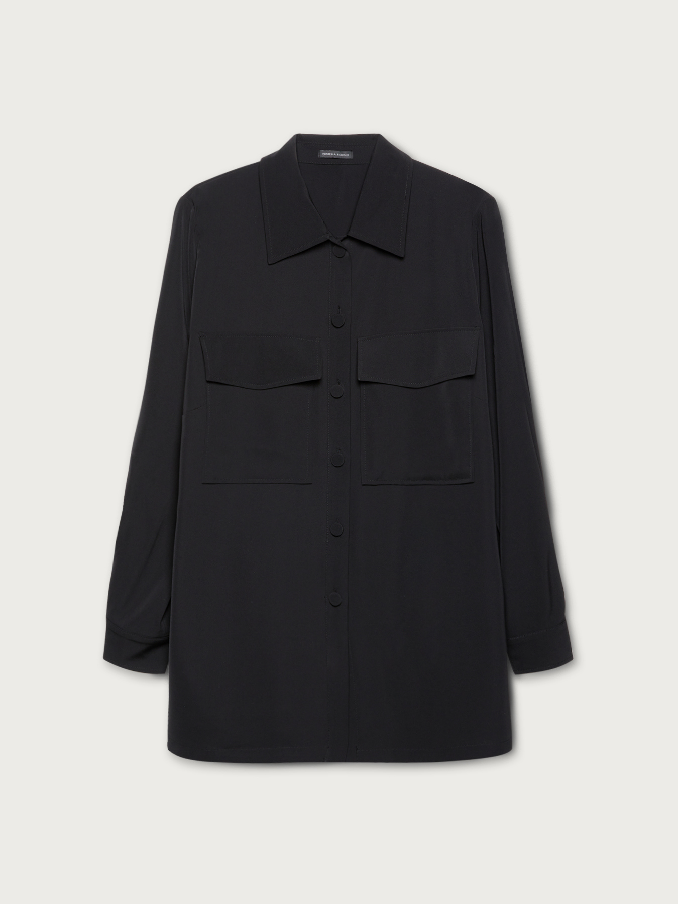 Camicia giacca in tessuto fluido image number 3