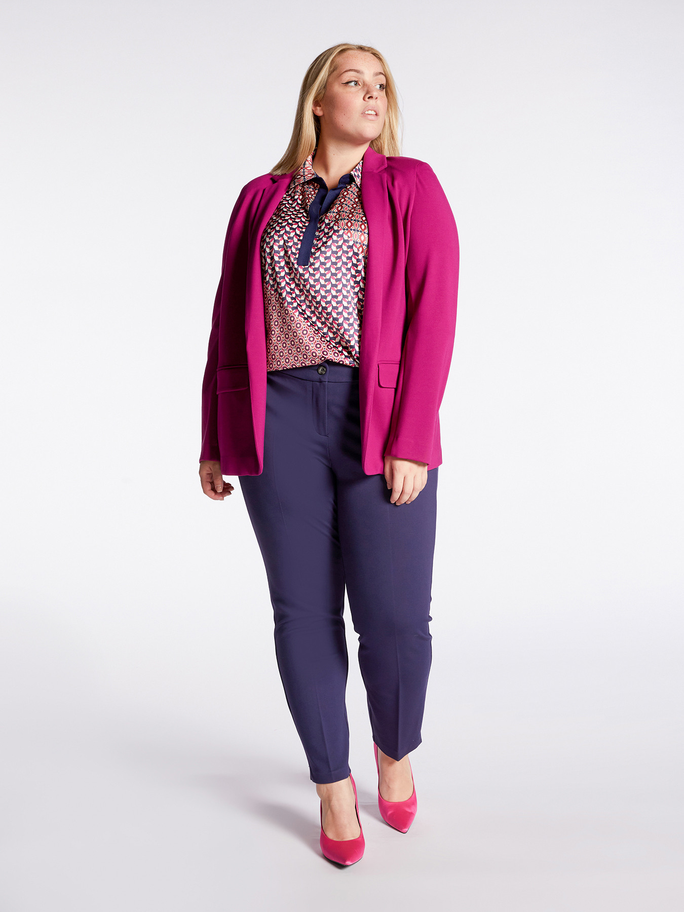 T-shirt en deux tissus avec impression image number 2