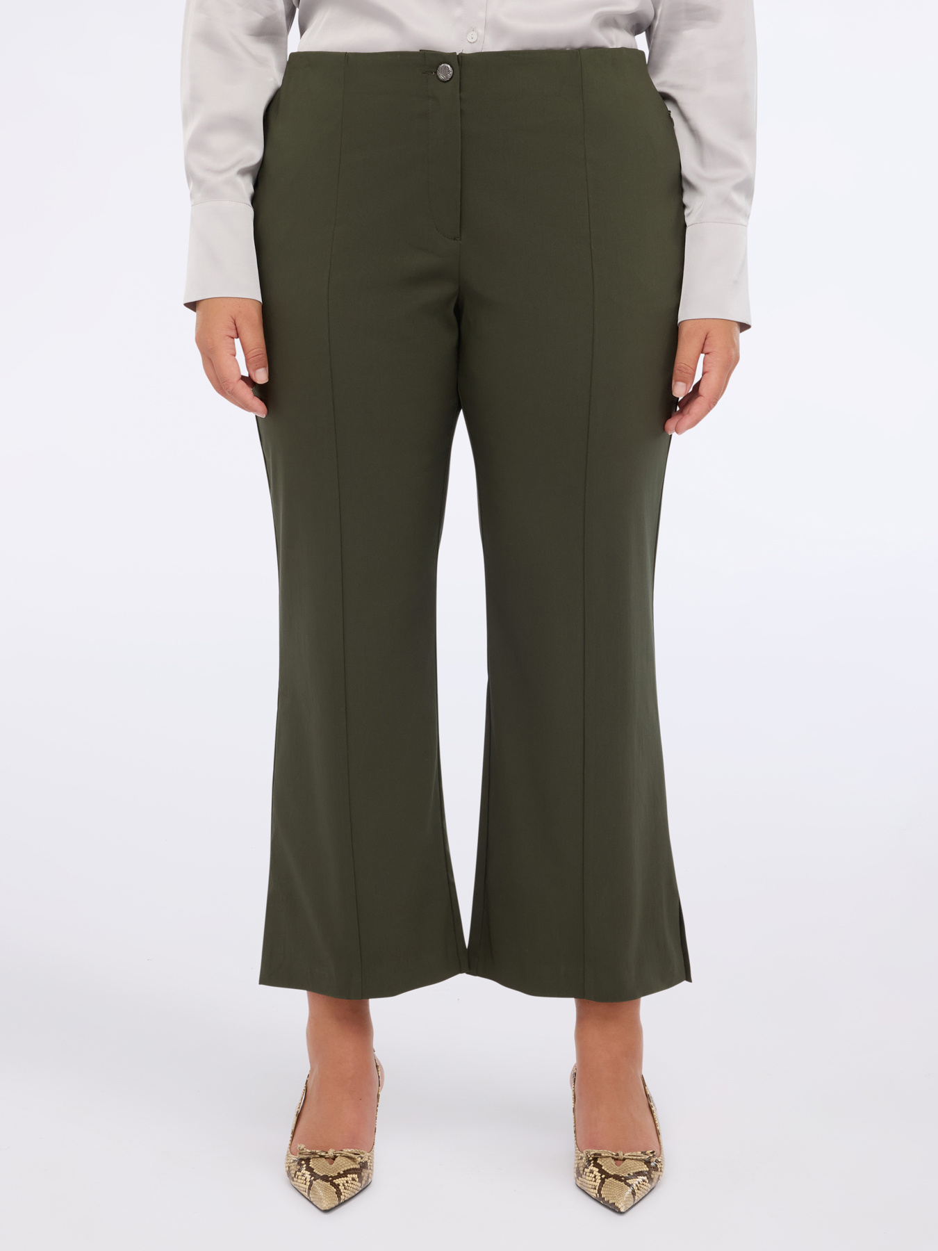 Kick flare trousers in viscose image number 2