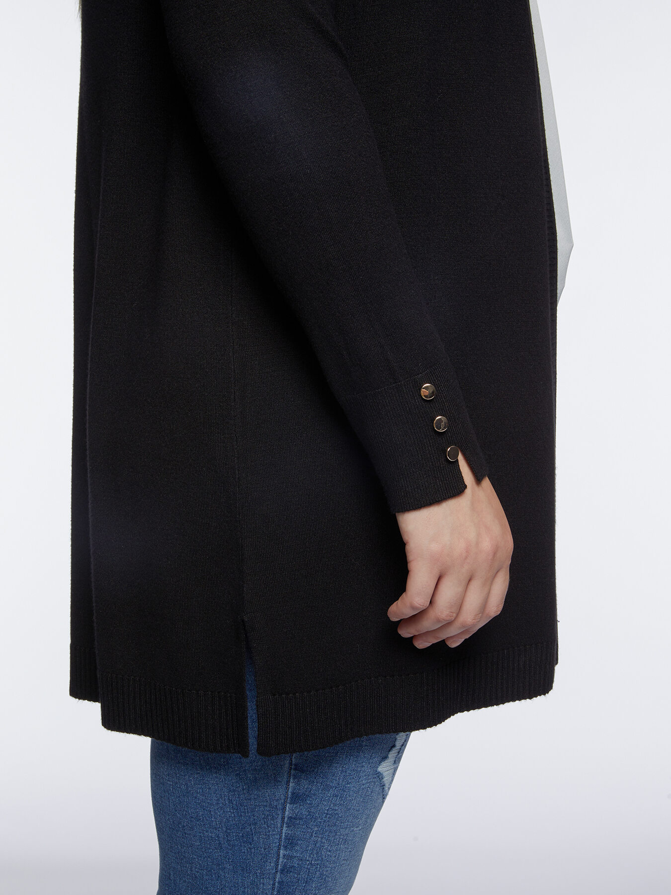 Long open front cardigan image number 3