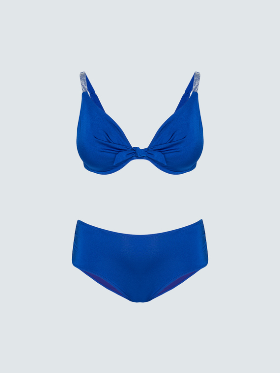 Bikini with bow and crystal