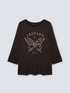 T-shirt with butterfly and leopard print image number 3