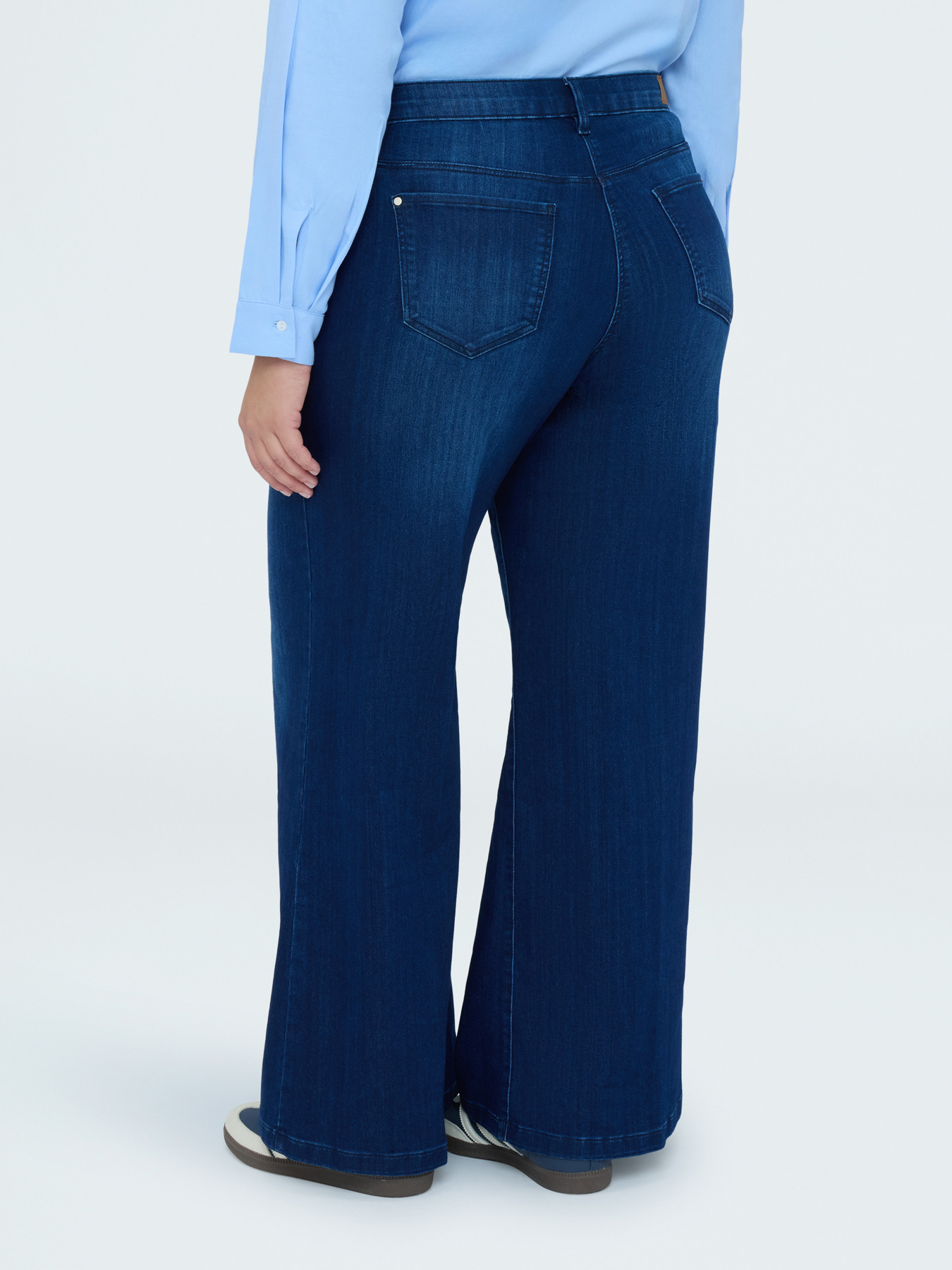Jeans Wide Leg lavaggio blu image number 1
