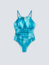 Printed halterneck one-piece swimsuit image number 4