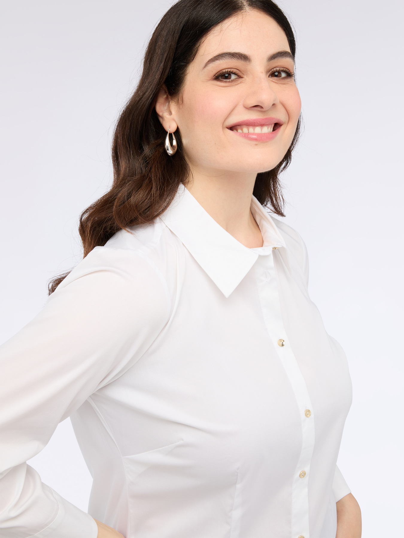 Camicia in cotone stretch image number 3