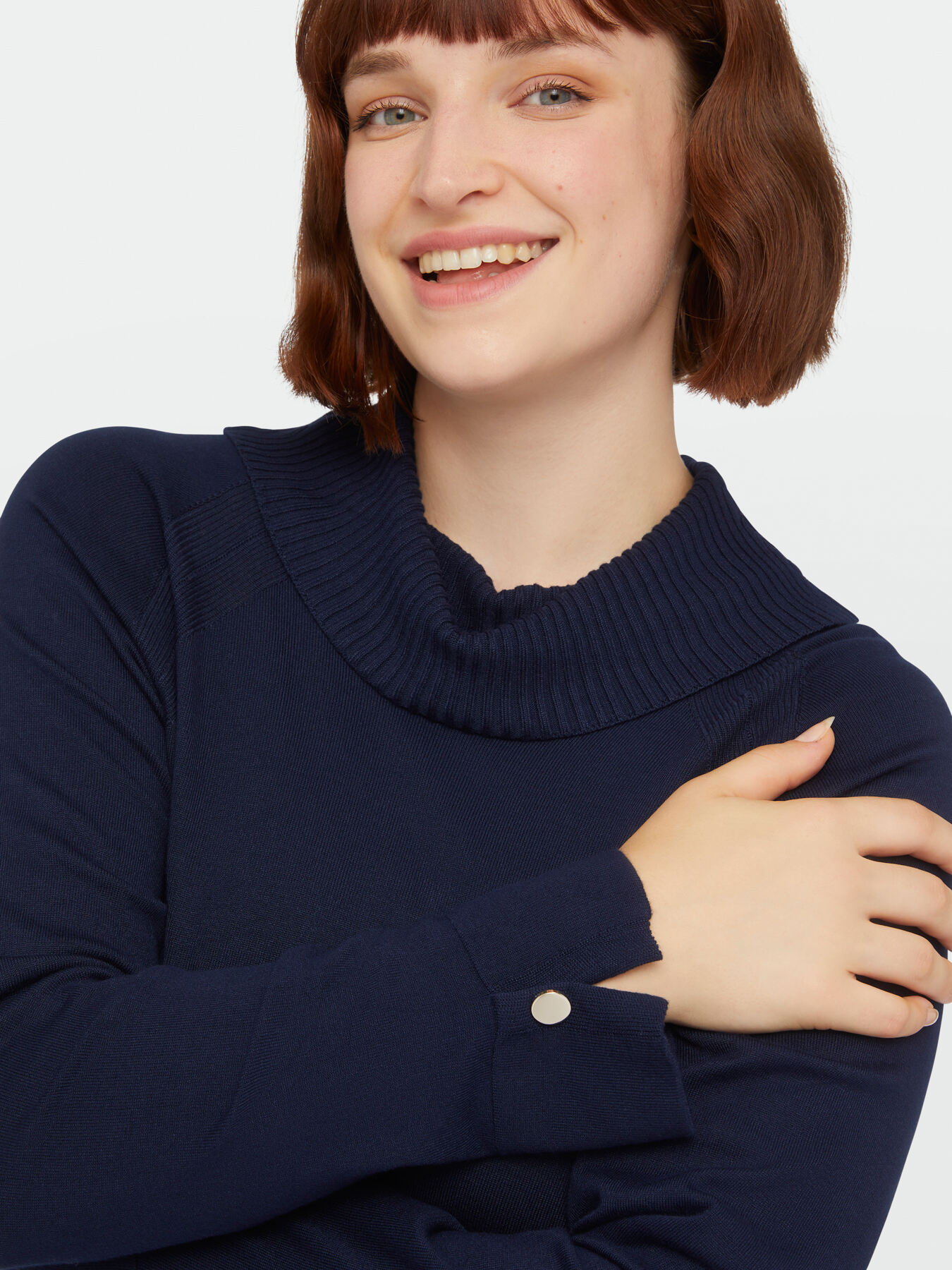 LENZING&trade; ECOVERO&trade; viscose turtleneck sweater image number 3