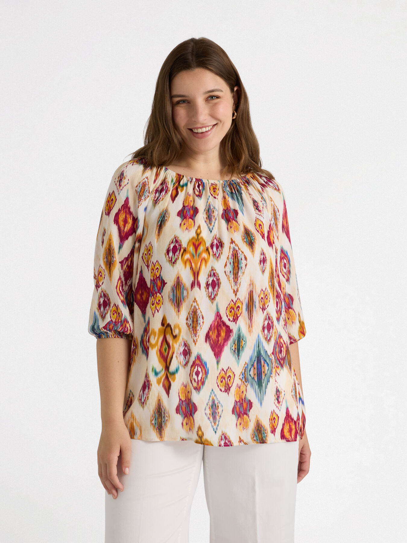 Ikat print blouse image number 2