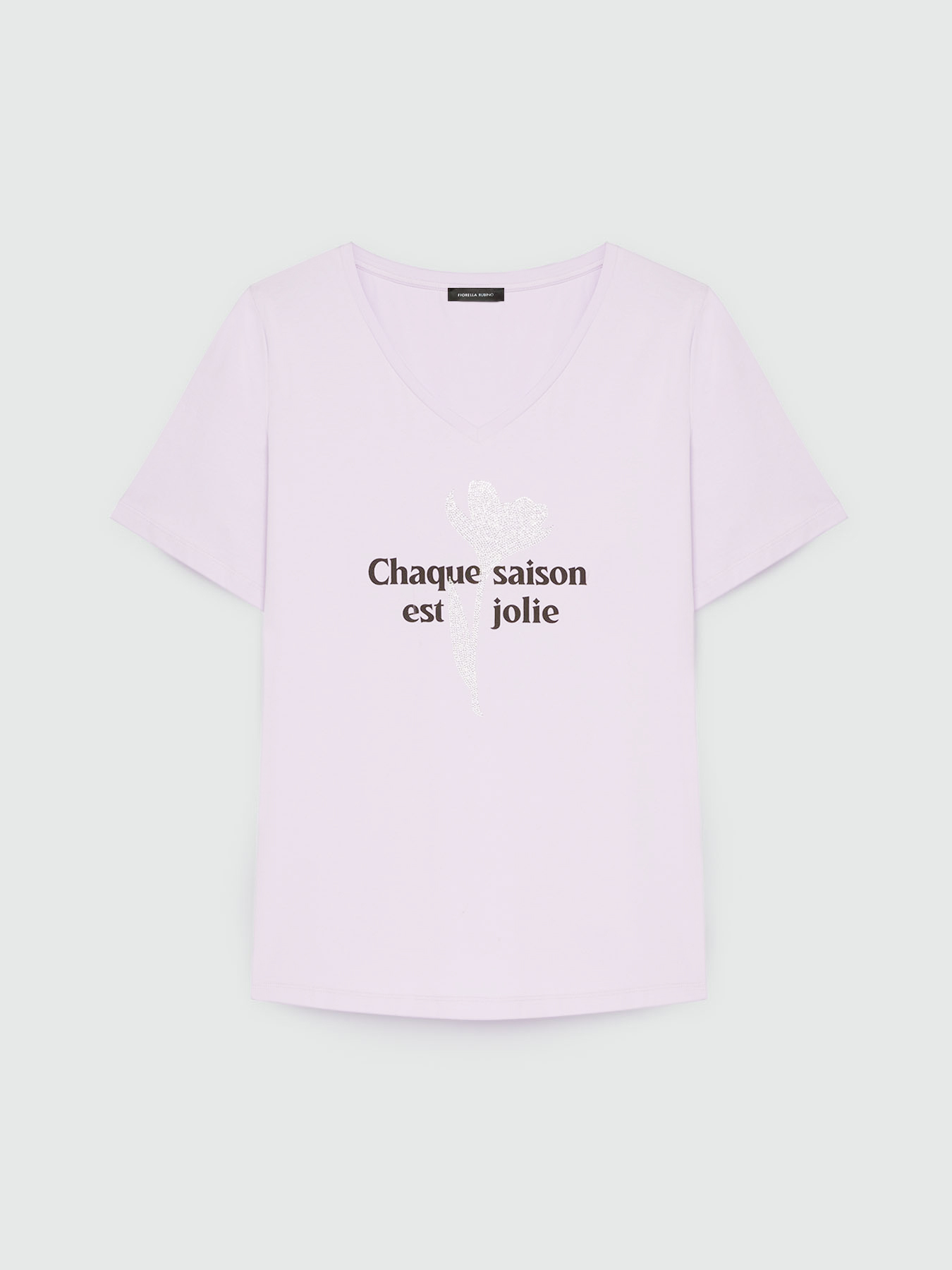 T-Shirt mit Blumendruck und Schriftzug image number 4