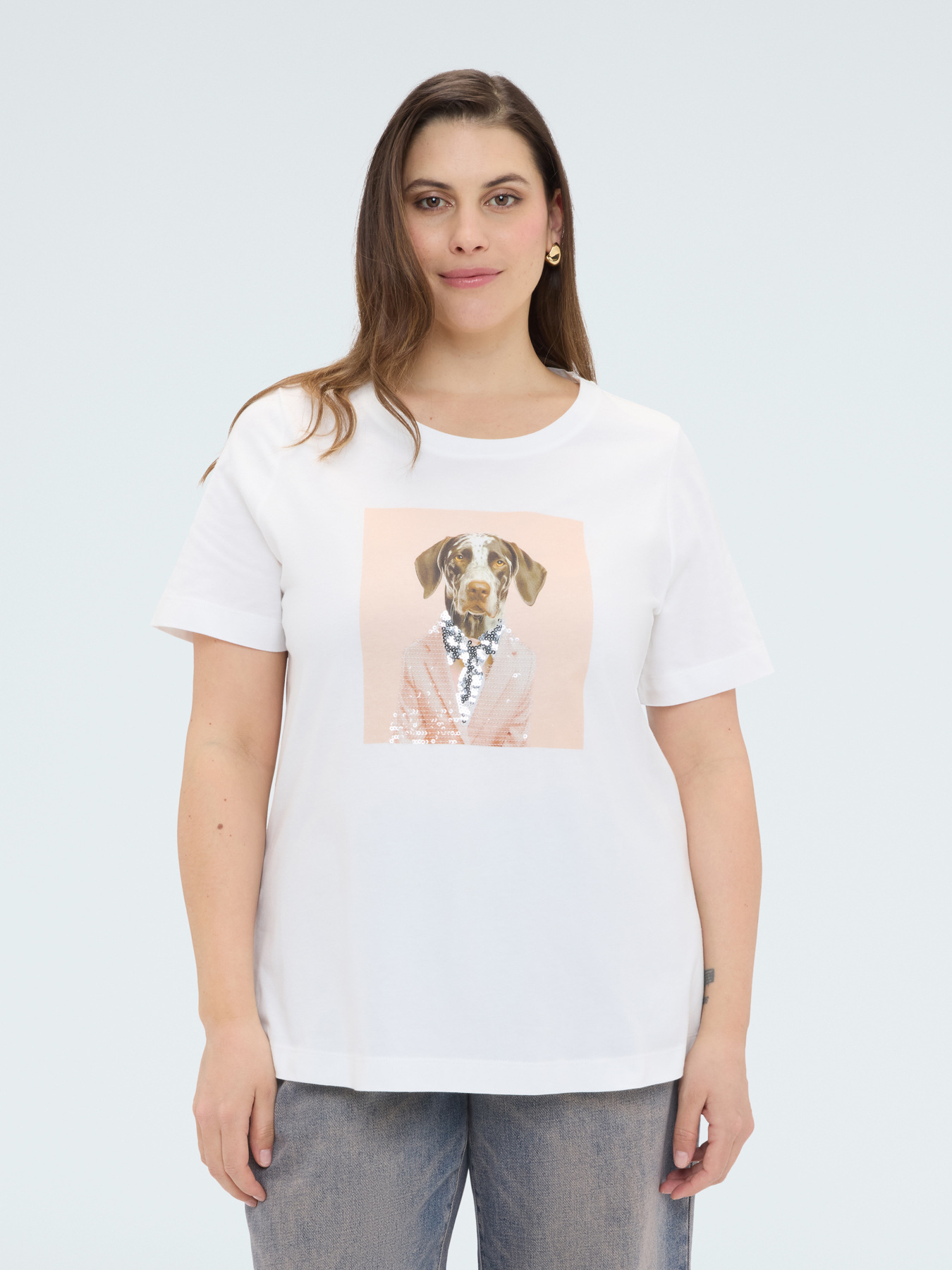 Chic dog t-shirt with luminous details image number 2