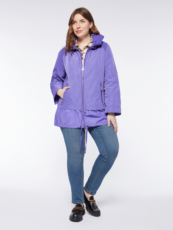 Fiorella Rubino - Parka leggero con bordo al fondo Donna, Viola Taglia: 37 (46 IT)