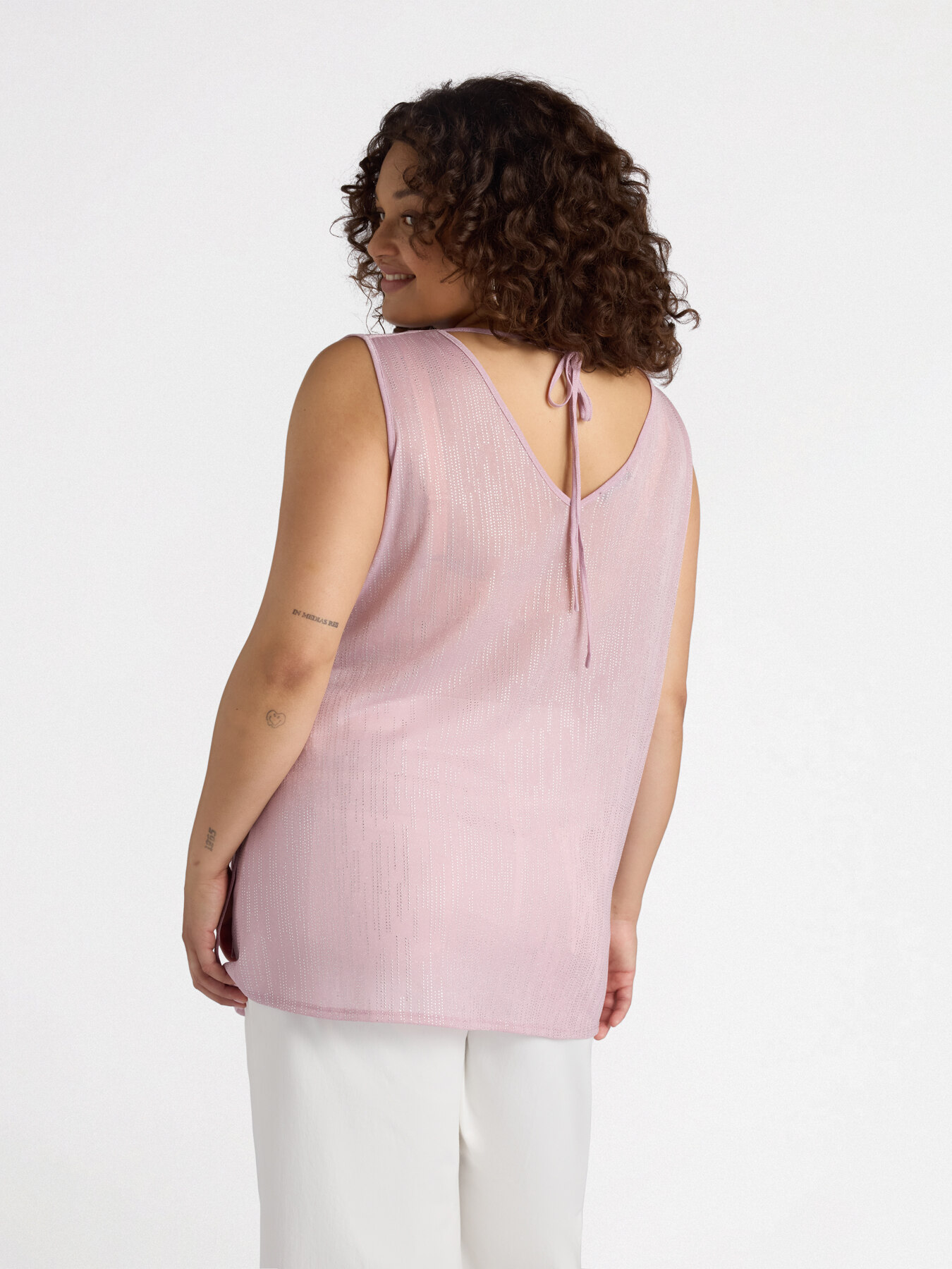 Lurex-Top mit Drapierungen image number 1