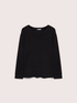 Viscose blend sweater with boat neckline image number 4